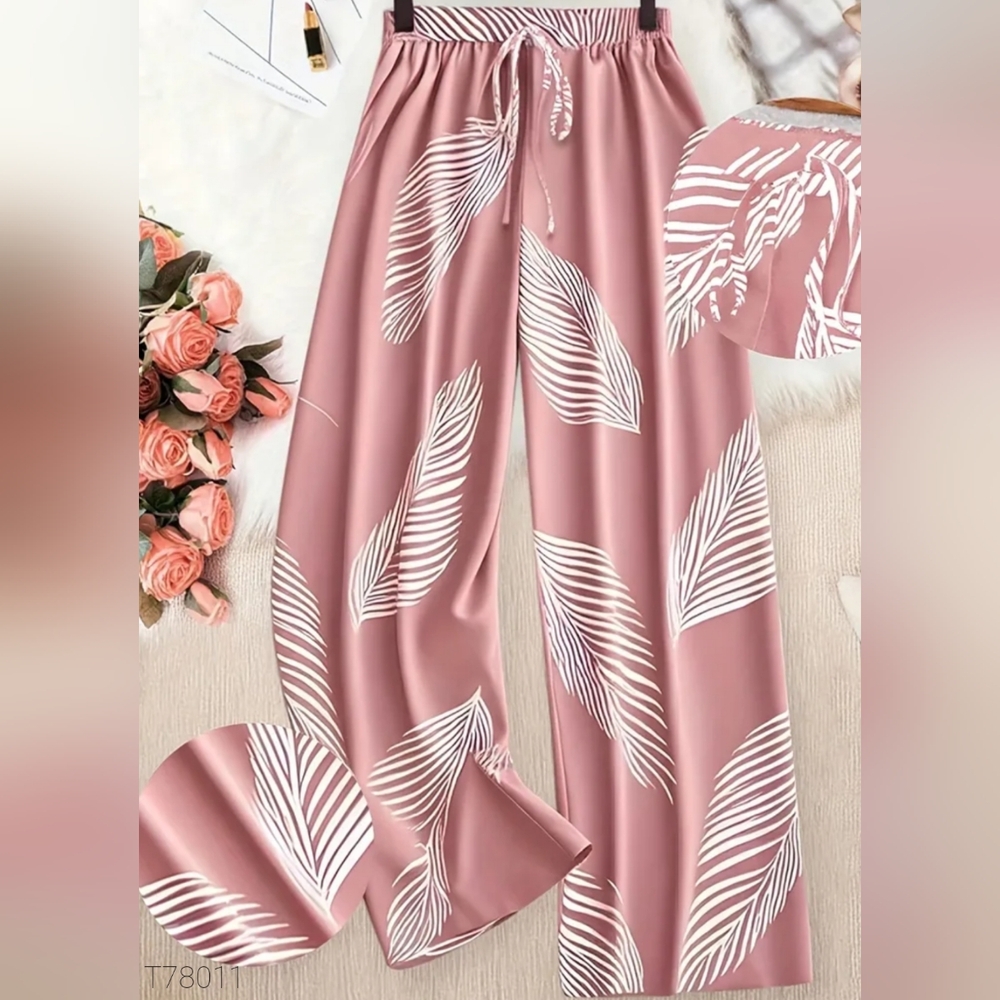 Lovely feathers lounge/beach pants, pink, Large. new
